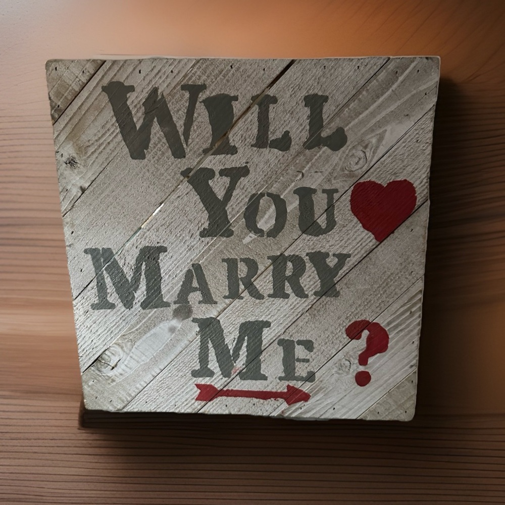 Will You Marry Me? Country Chic Wood Sign Wall Decor.